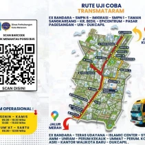 transmataram gratis, rute dan jadwal operasional (Dok. mataramkita)