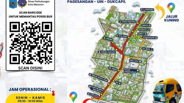 transmataram gratis, rute dan jadwal operasional (Dok. mataramkita)