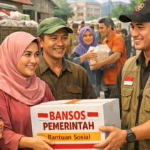 Ilustrasi Penerima Bansos Pemerintah (Gemini AI)