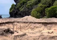 Schreenshot Video pengerukan roi pantai yang dilakukan oleh pihak investor di Pantai Selong Belanak (Istimewa/Insight NTB)