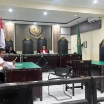 Suasana sidang praperadilan di PN Mataram, kasus dana siluman yang batal akibat mangkirnya Jaksa (Dok. ntbsatu)