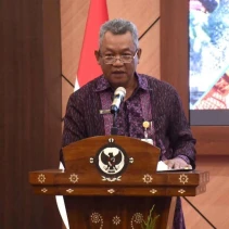 Kepala BPK RI Perwakilan NTB, Suparwadi, saat memaparkan hasil laporan pemeriksaan Semester II 2024 hingga Semester II 2025 di kantornya (Dok. RRI)