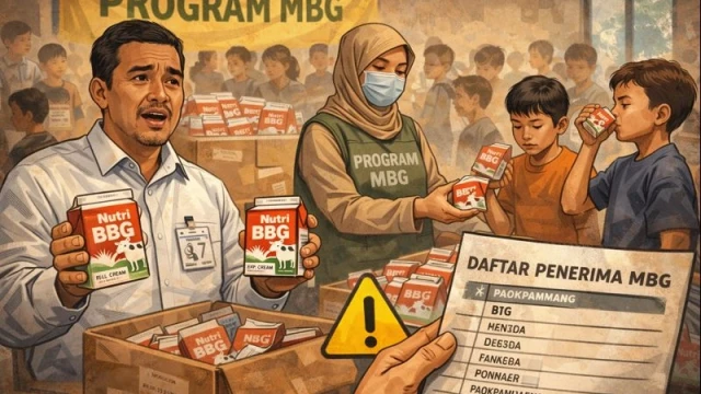 Ilustrasi Susu Kedaluwarsa Sempat Tersalurkan dalam MBG oleh SPPG Paokpampang (Dok. Ist / ChatGPT.AI)