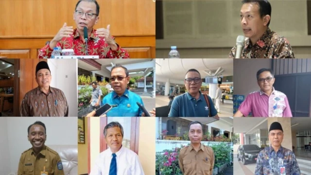 Calon Sekda NTB, Dari Kiri ke Kanan: Abdul Chair, Ahmad Saufi, Ahsanul Khalik, Aidy Furqon, Fathurrahman, Jamaluddin, Najamuddin, Taufik, Wirawan, Yusron Hadi. (Dok. Radar Lombok)