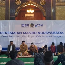 YBM BRILiaN dan Pemkab Loteng Resmikan Renovasi Masjid Nursyahara Desa Adat Sade