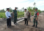 Sekda Lotim dan jajaran TNI meninjau progres TMMD di Desa Paok Lombok (Doc.istimewa)