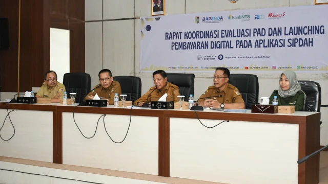 Rapat Koordinasi Evaluasi PAD Dan Launching SIPDAH Lombok Timur (Doc.istimewa)