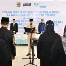 Pelantikan Pj Kepala Desa se-Lombok Timur di Pendopo Bupati.(Doc.istimewa)