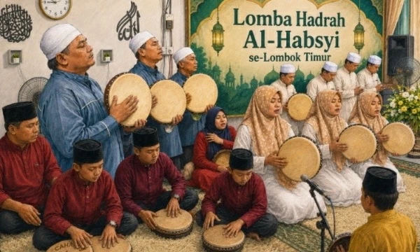 Majlis Ta'lim Darunnajah Al-Irsyadi Mamben gelar Lomba Hadrah Al-Habsyi se-Lombok Timur.