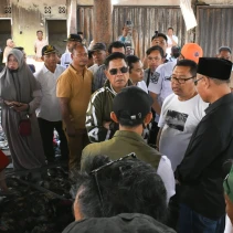 Peninjauan Lokasi Kebakaran Pasar Pringgabaya (doc.istimewa)