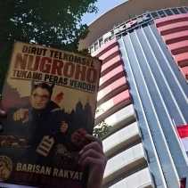 Demo BRSK di Depan Gedung KPK Desak Usut Dugaan Korupsi di Telkomsel dan Tangkap Dirut Nugroho