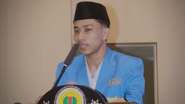Ketua Cabang PMII Kota Mataram, Lalu Rizki Hidayat (Foto: Istimewa).
