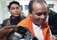 Direktur PT MSI, Alvonsus Gani usai menjalani sidang dakwaan di PN Tipikor Mataram